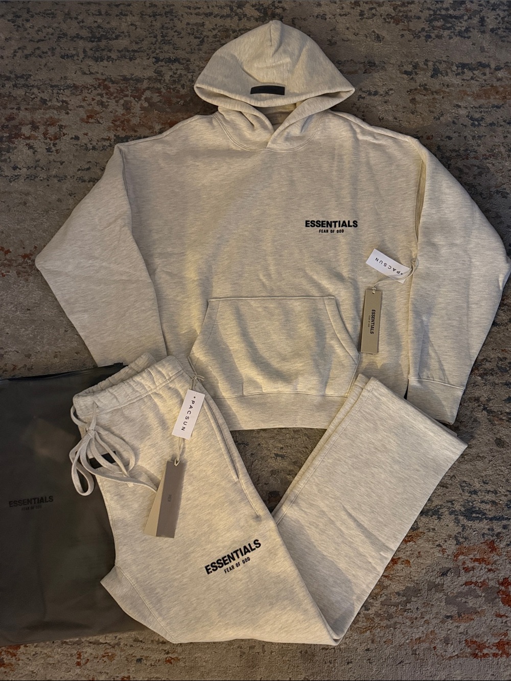 Essentials fear of god Light Oat Hoodie & Pans  Set (men’s )